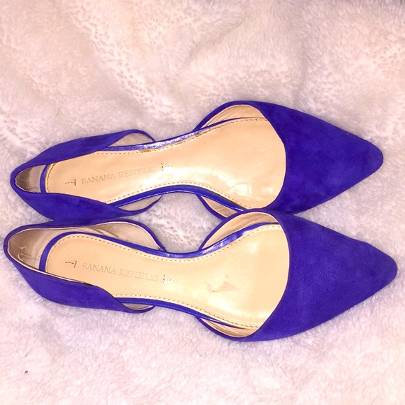 Banana Republic Blue Suede Slip-Ons - Picture 4 of 5